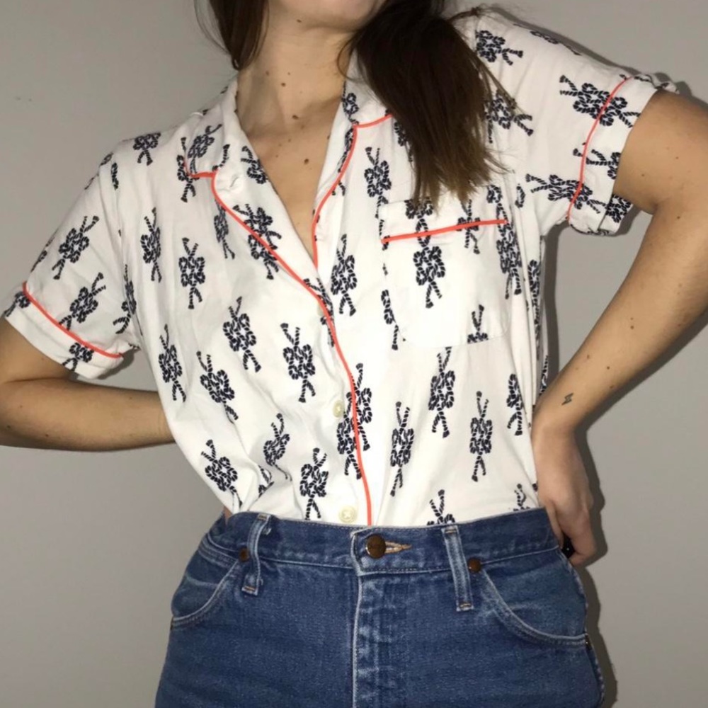 J.CREW Nautical Pajama Shirt